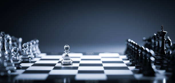 istock Chess game. Strategic desicion making. Plan and competition 1301021257