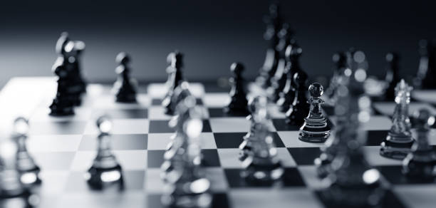istock Chess game. Strategic desicion making. Plan and competition 1301021258