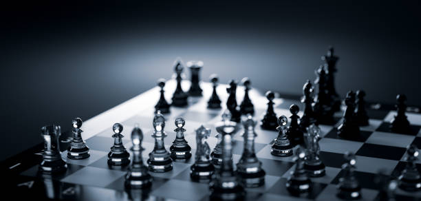 istock Chess game. Strategic desicion making. Plan and competition 1301021264