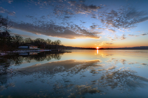 Sunsets at Peace Valley Park and Lake Galena in BucksCounty Pennsylvania