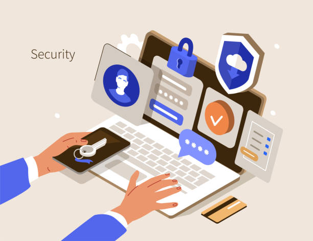 ilustrações, clipart, desenhos animados e ícones de login de segurança - accessibility log on password security