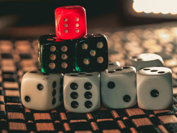 istock Gambling dices on vintage background 1301026255