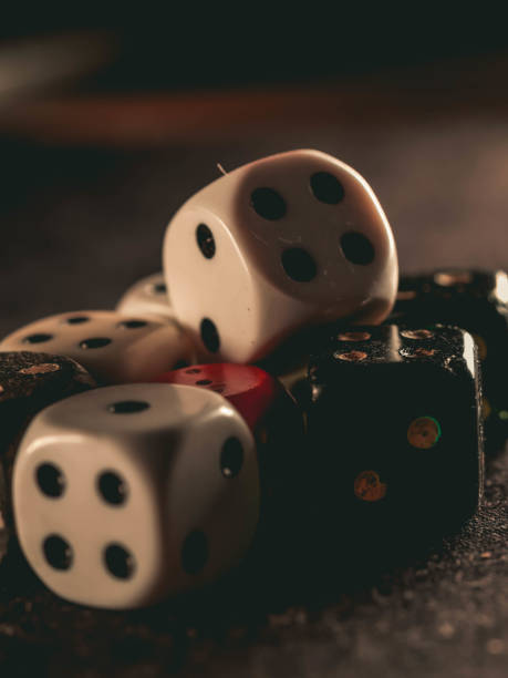 istock Gambling dices on vintage background 1301027015