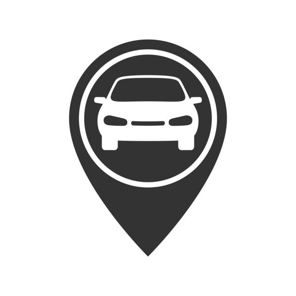 家賃 - car map car rental land vehicle点のイラスト素材／クリップアート素材／マンガ素材／アイコン素材