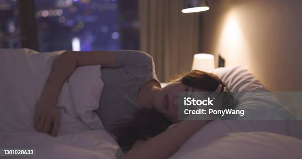 Asian Woman Lose Sleep Stock Photo - Download Image Now - Insomnia, Sleeping, One Woman Only
