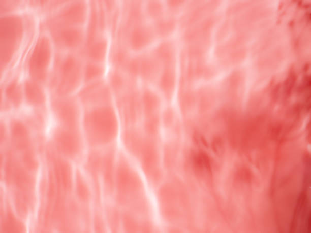 istock Ripple water texture with foliage shadows on pink 1301028955