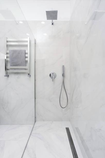 istock Bright and new bathroom with modern interior design 1301030455