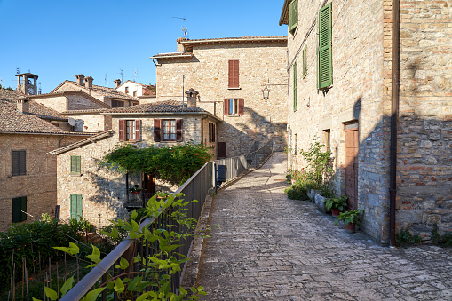 Medieval village cityscape in the Perugia Province