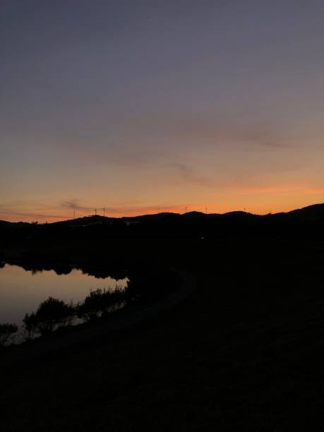 istock Beautiful sunset in fall at a lake 1301034640