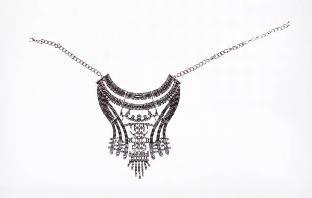 istock ancient  silver necklace isolated on white background 1301035353