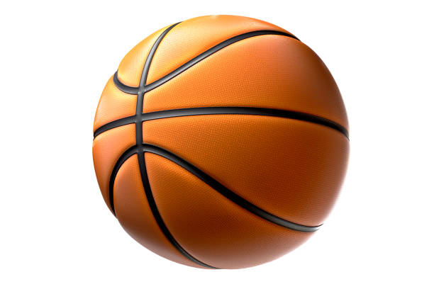 istock Basketball ball isolated on white background 1301037853