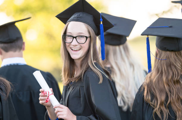 istock Happy female graduate 1301038772