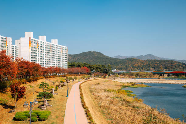 istock Miryang riverside park at autumn in Miryang, Korea 1301038785