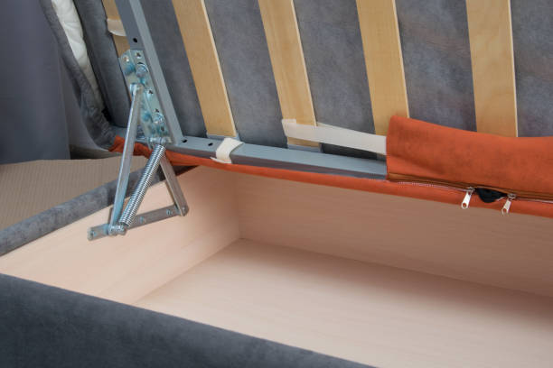 istock close-up of an open drawer for storing bedding in the sofa 1301042159