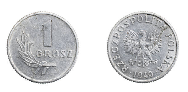 istock one Polish grosz coin on a white isolated background 1301044223
