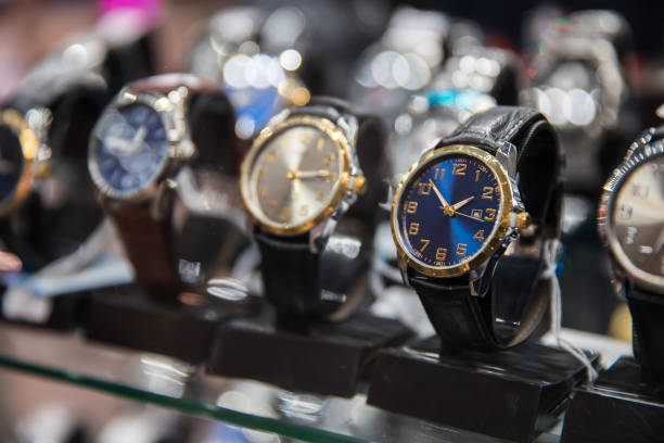 istock elegant watchs in the store 1301045979