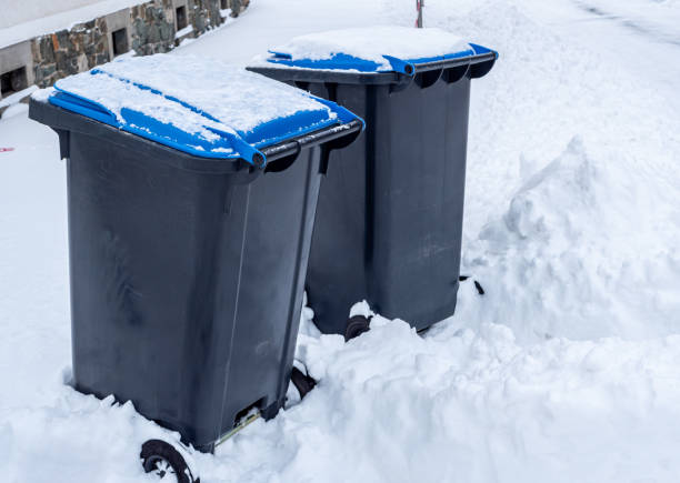 istock no garbage disposal in the winter chaos There are garbage cans 1301047908
