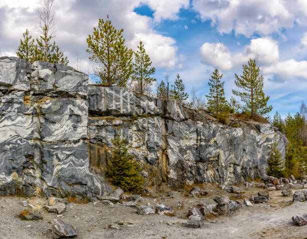 istock Weekend trip to Karelia.  Ruskeala mountain Park. 1301052378