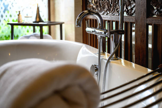 istock Luxury bathroom in a hotel 1301054430