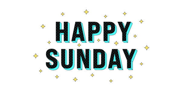 istock Happy Sunday poster. Greeting text of Happy Sunday 1301059852