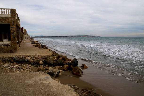 istock Cloudy day on the beach in winter in Spain 1301061063