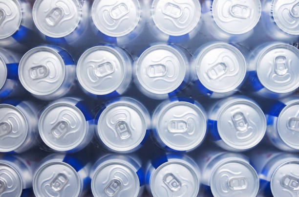 istock Plastic packaging of aluminium beer cans 1301061454