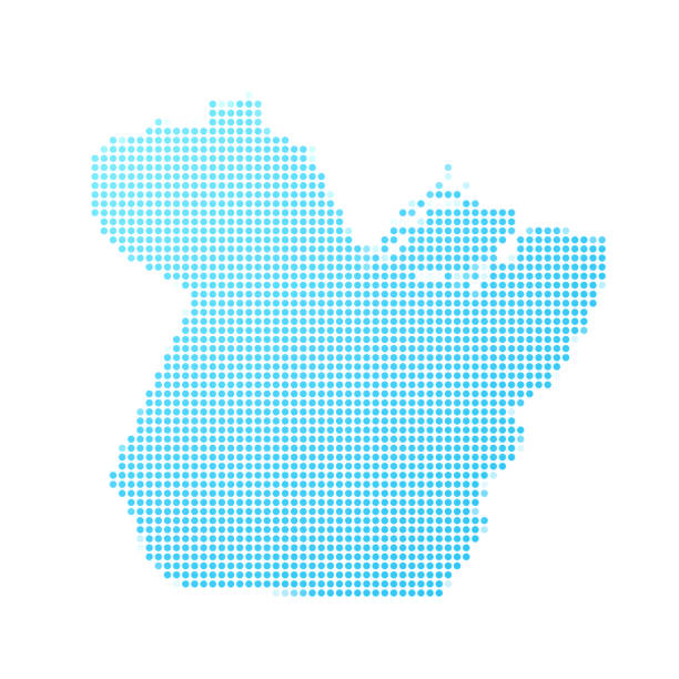 白い背景に青い点のパラマップ - para state illustrations点のイラスト素材／クリップアート素材／マンガ素材／アイコン素材
