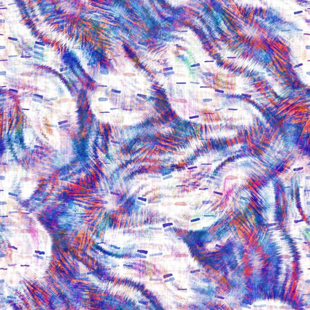 istock Seamless summer boho washed out print. Grunge light watercolor collage texture background. Beach wear pattern textile fabric. Painterly pink blue pastel blur mash up glitch all over print 1301063355