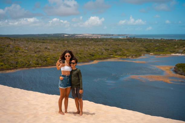 Adolescent, Child, Sefie, Dunas, Rio Grande do Norte Natal.