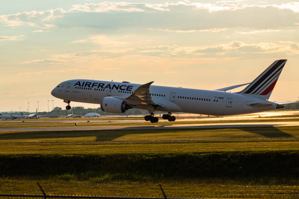 air france 787-9 - boeing 787 air vehicle airplane foto e immagini stock