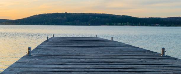 istock Panorama of Pier Lake Brombachsee Germany 1301069404
