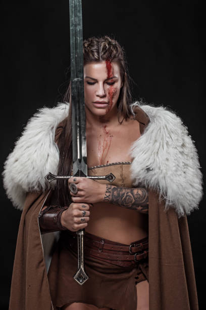 istock Beautiful brunette Viking Woman 1301069532