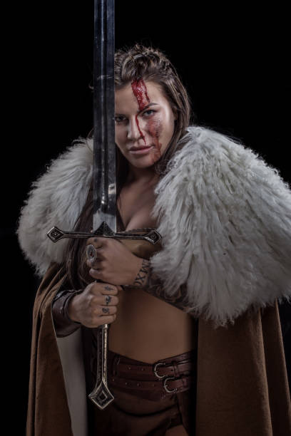 istock Beautiful brunette Viking Woman 1301069620