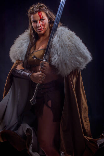 istock Beautiful brunette Viking Woman 1301069621