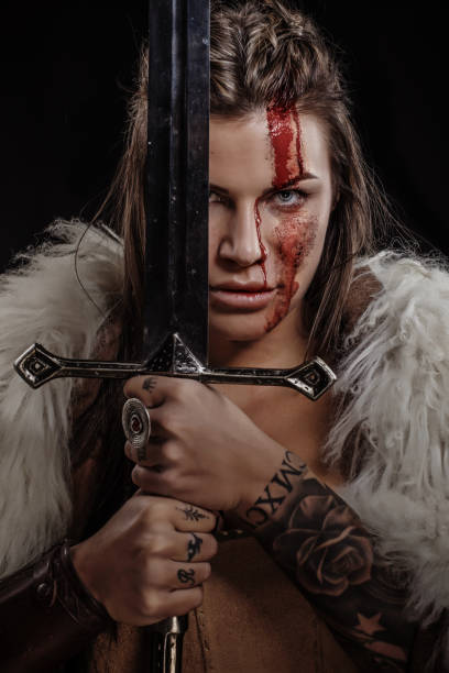 istock Beautiful brunette Viking Woman 1301069668