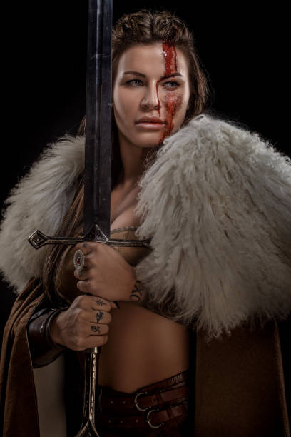 istock Beautiful brunette Viking Woman 1301069669