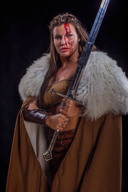 istock Beautiful brunette Viking Woman 1301069691