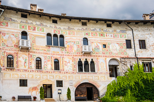 The beautiful fifteenth-century Palazzo Dipinto (Painted Palace) is part of the Castle of Spilimbergo, built in the 12th century. At present the castle is partly of the Municipality and partly a private property.