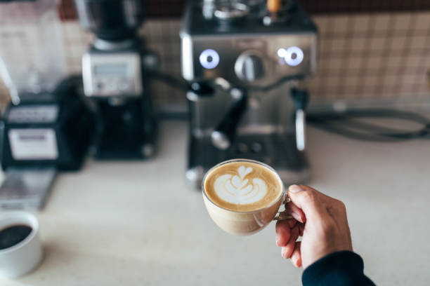 istock Cup of coffee with latte art 1301073858