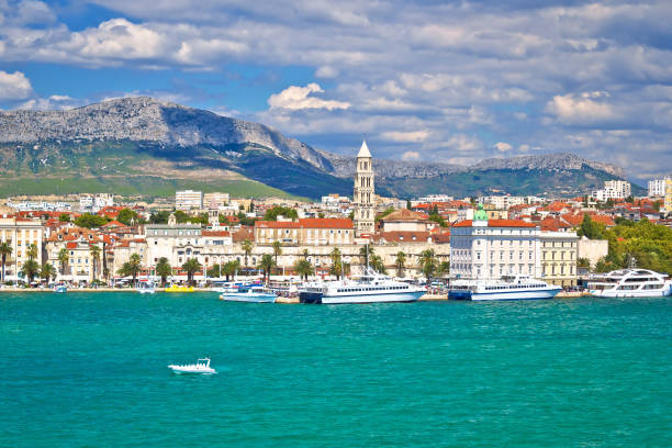 istock Historic city of Split waterfront view 1301076729