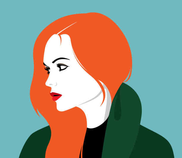 20+ Red Hair Model Winter Stock Illustrations, Royalty-Free Vector ...