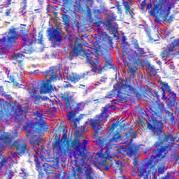 istock Seamless summer boho washed out print. Grunge light watercolor collage texture background. Beach wear pattern textile fabric. Painterly pink blue pastel blur mash up glitch all over print 1301078761