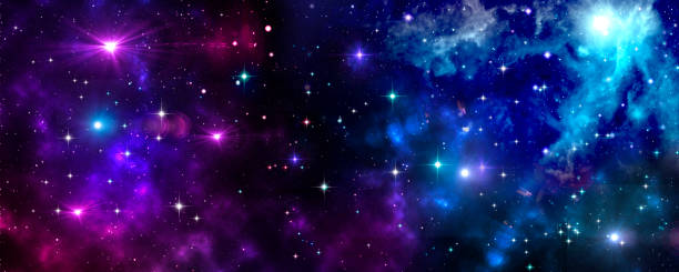 istock A galaxy with a nebula, sparkling stars, and stardust. 1301080789