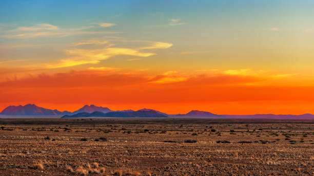 istock Sunset  at Namib desert from Sossus Dune Lodges in Namibia. 1301081667