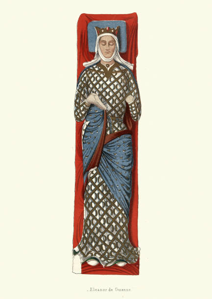 ilustrações, clipart, desenhos animados e ícones de efígie da rainha eleanor de aquitânia na abadia de fontevraud, século xii - eleanor