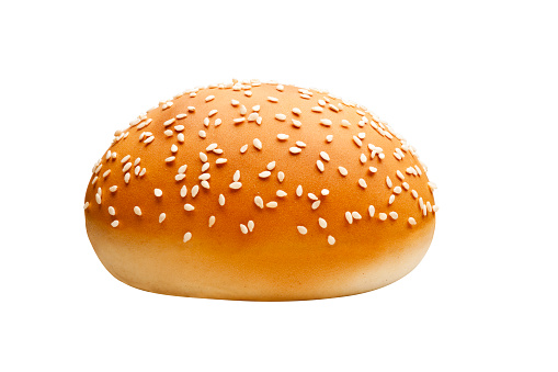 Minced beef hamburger on a white background