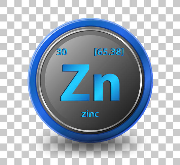 Zinc chemical element. Chemical symbol with atomic number and atomic mass. Zinc chemical element. Chemical symbol with atomic number and atomic mass. illustration valence drôme stock illustrations