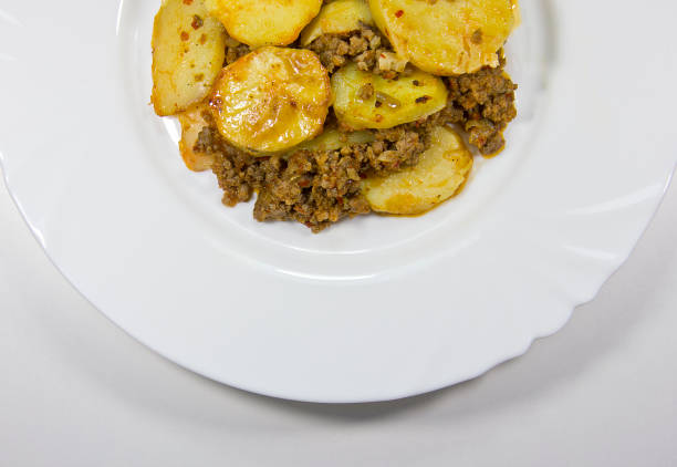 Meat and potato, beef, potato, Ground Beef, patates oturtma