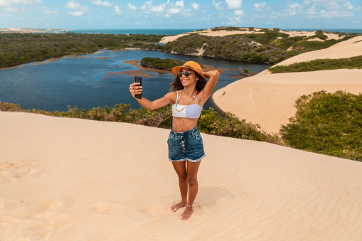 Girl, Selfie, Dunes, Rio Grande do Norte, Natal.
