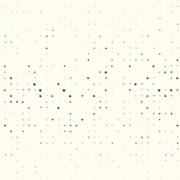 Vector illustration of Stars in matrix pattern, most are missing